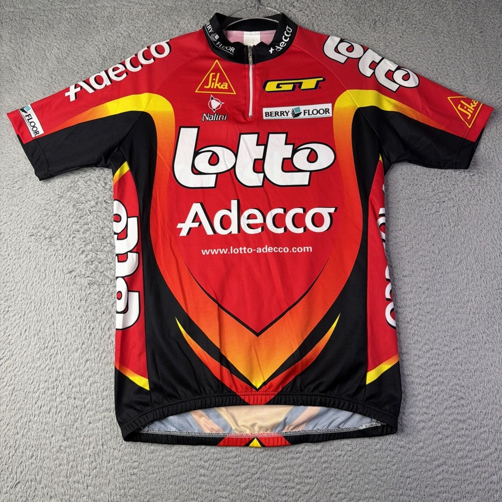 Vintage Nalini Lotto Adecco ABX Cycling Jersey size Medium - Large